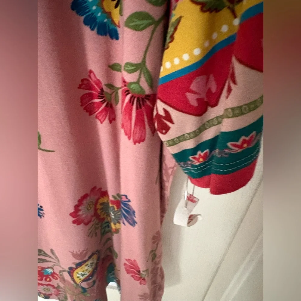 JOHNNY WAS “Janie” Paisley Floral boat neck long tee~ Size 2X - Picture 3 of 6